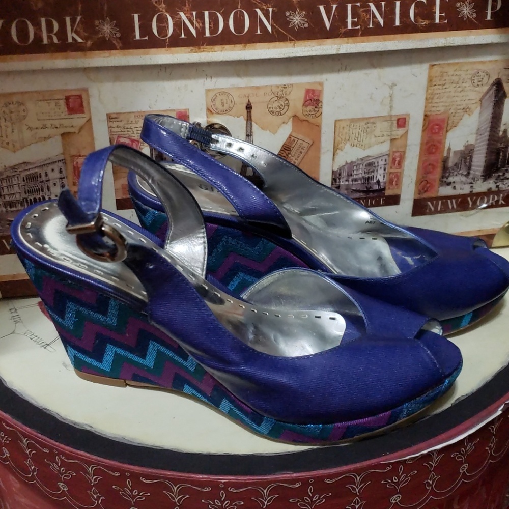 Gianni Bini Short wedge slingbacks